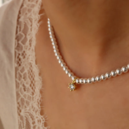 S925 Moissanit-Perlenkette