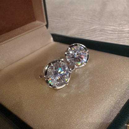Boucles d'oreilles Moissanite Rayonnante