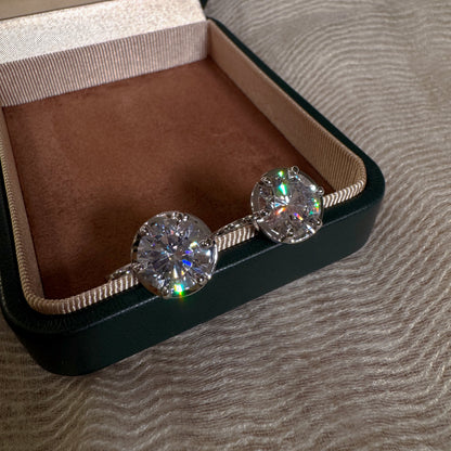 Boucles d'oreilles Moissanite Rayonnante