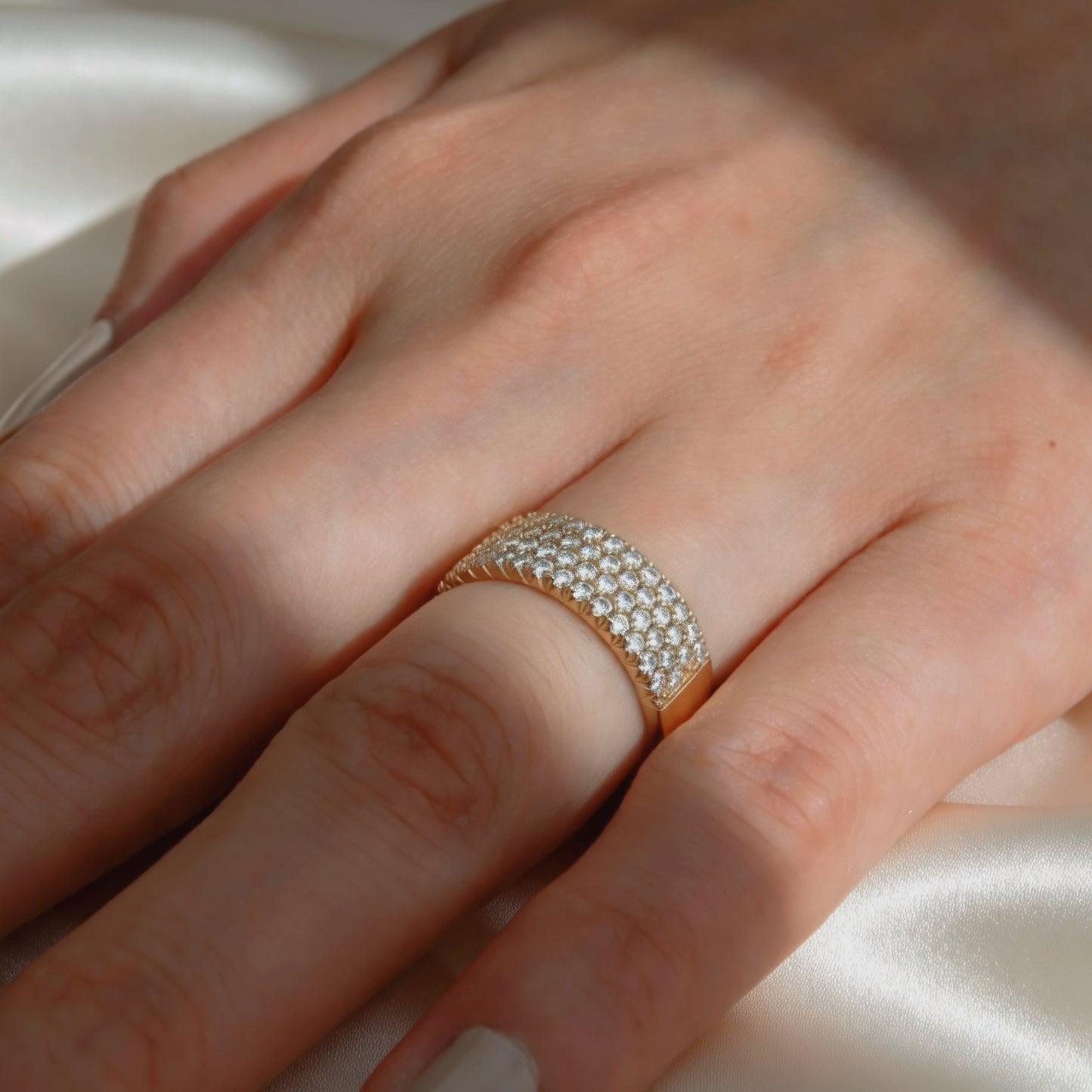 S925 Moissanit-Ring – Aura
