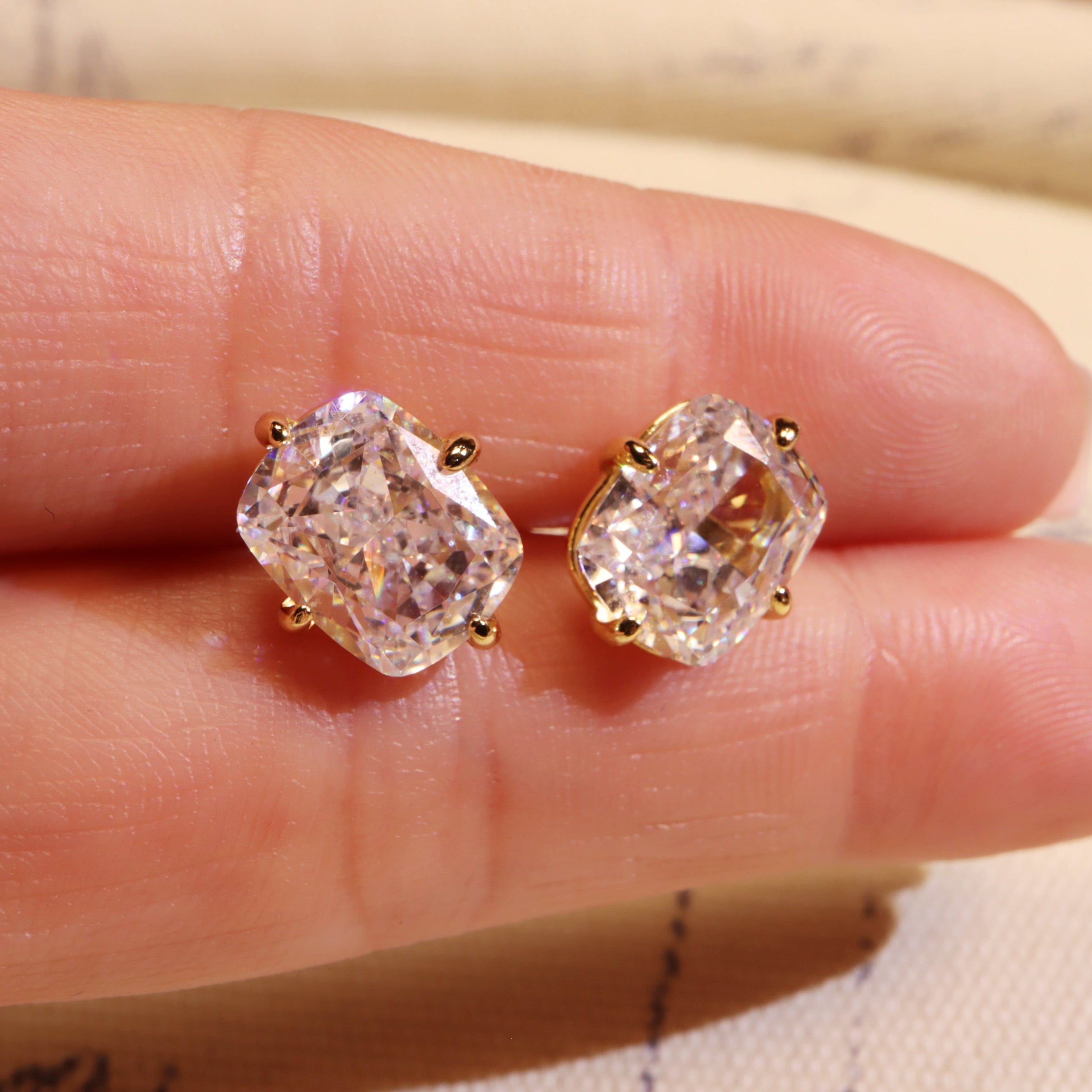 Crystal Studs – S925 Sterling Silver Earrings with Zircon