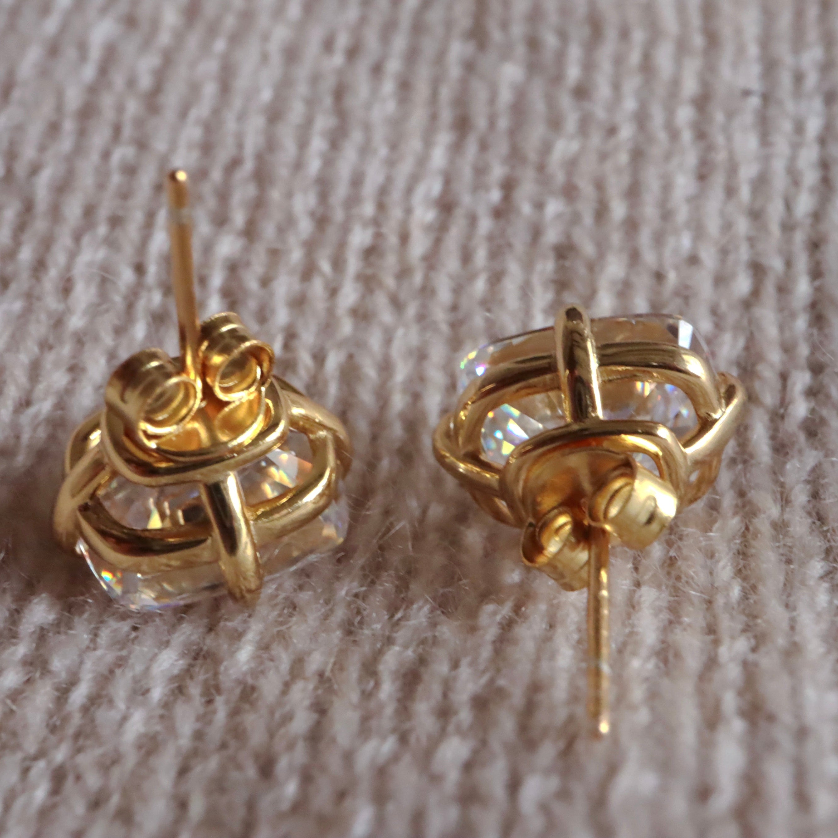 Crystal Studs – S925 Sterling Silver Earrings with Zircon