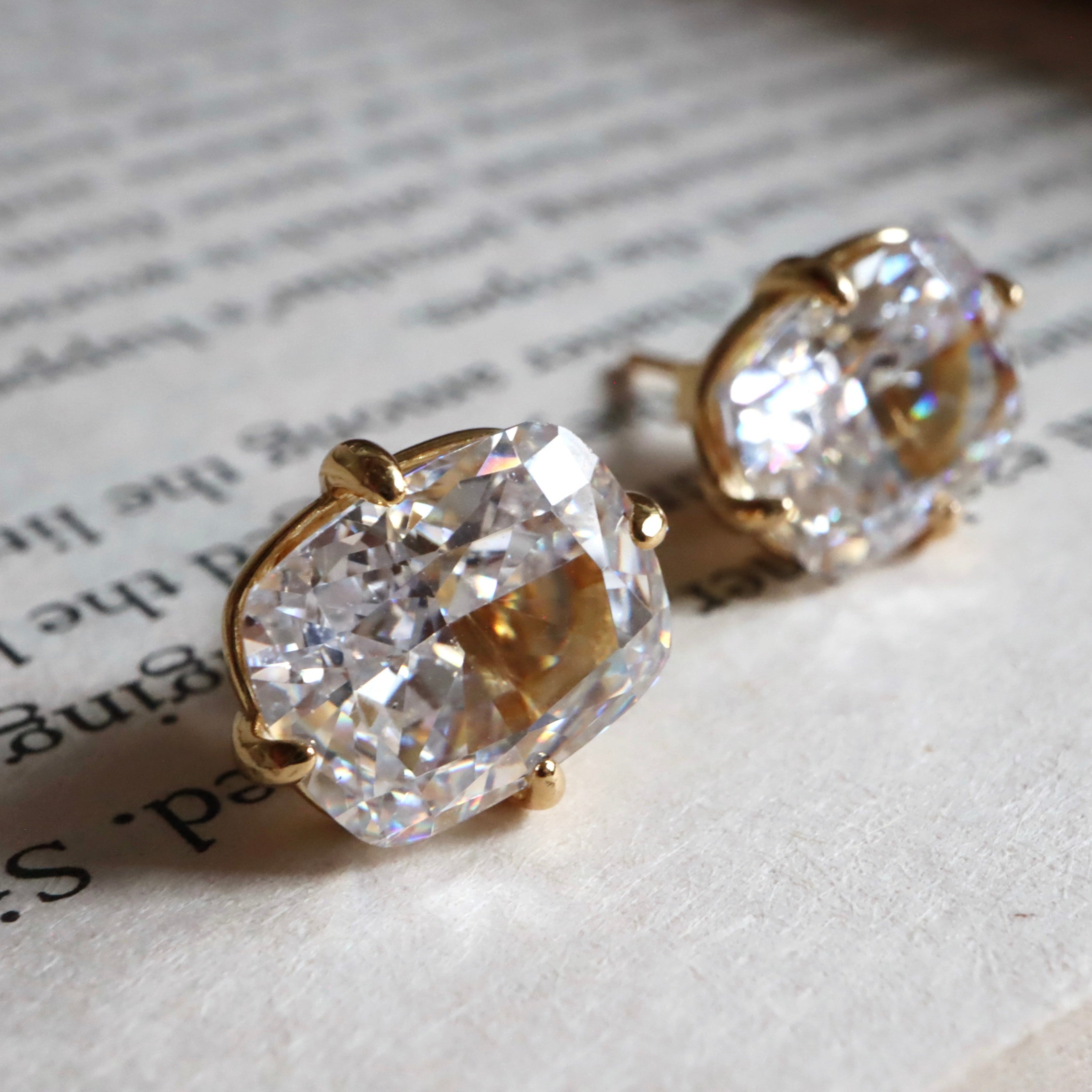 Crystal Studs – S925 Sterling Silver Earrings with Zircon