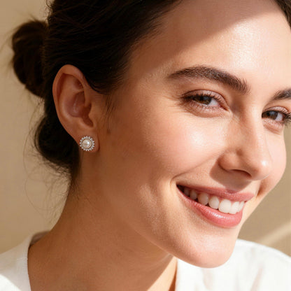 Boucles d'oreilles en perles d'eau douce S925