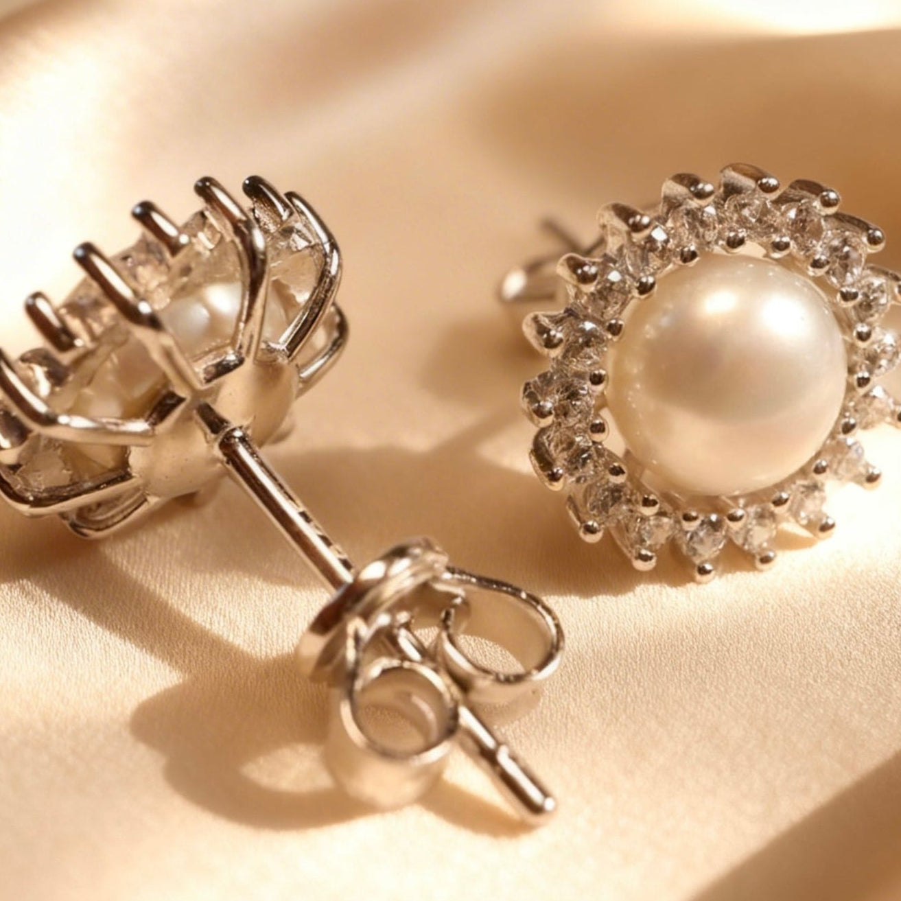 Boucles d'oreilles en perles d'eau douce S925