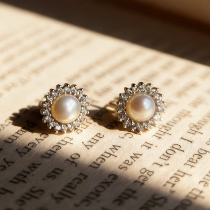 Boucles d'oreilles en perles d'eau douce S925