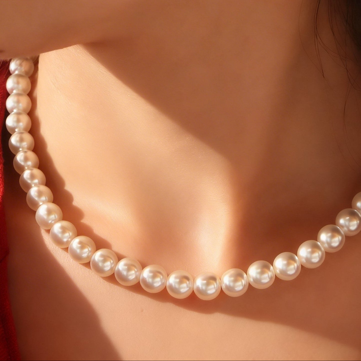 S925 8mm Perlenkette