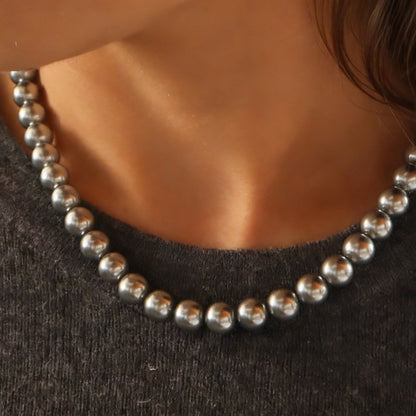 S925 8mm Perlenkette