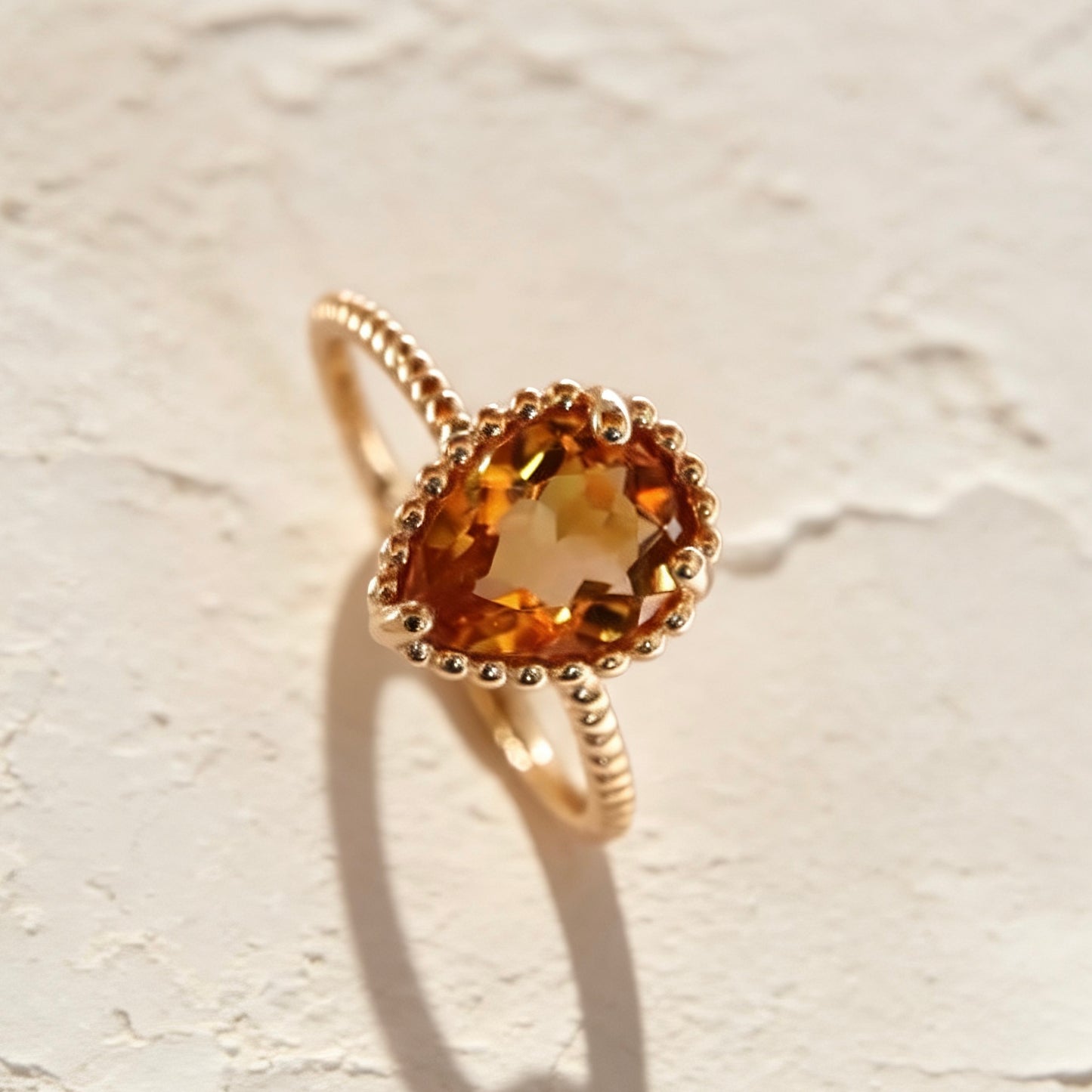 Bague en grenat mandarin S925