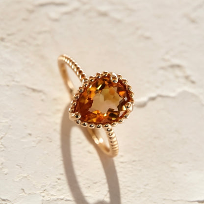 Bague en grenat mandarin S925