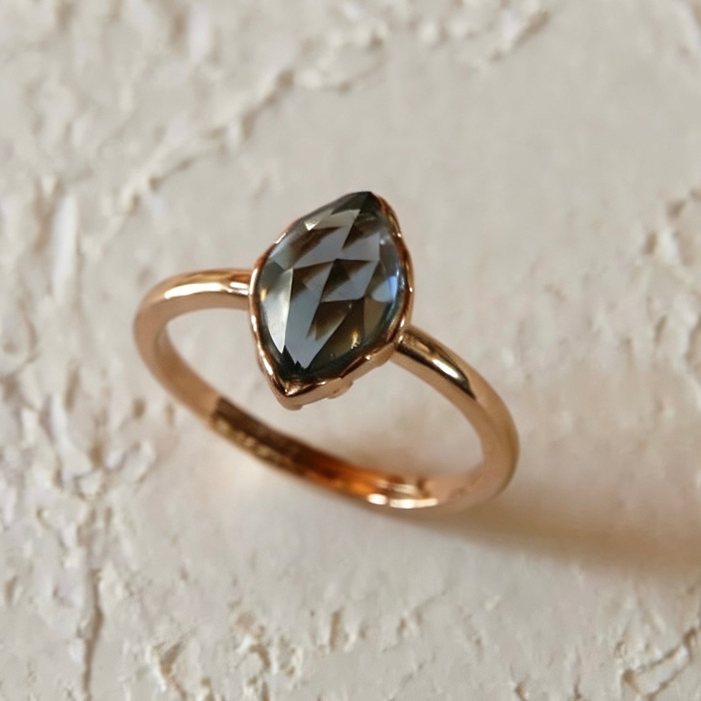 Bague S925 Topaze Bleue Naturelle