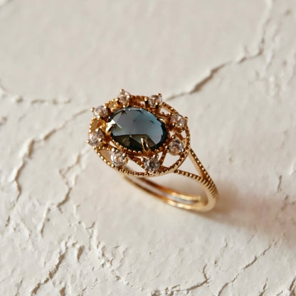 Bague S925 Topaze Bleue Naturelle