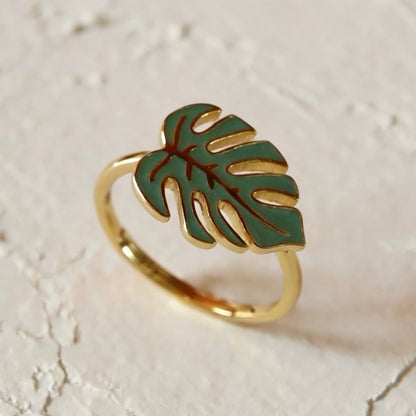 Bague feuille de sauge en argent 925