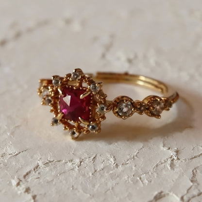 S925 Natur-Rubinring