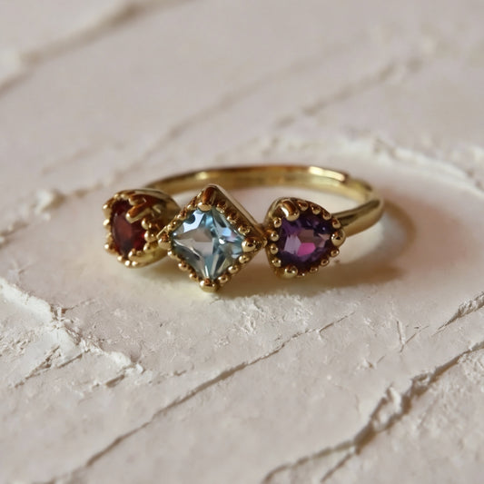 Bague en argent 925 et pierre naturelle