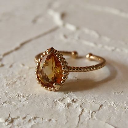Bague en grenat mandarin S925