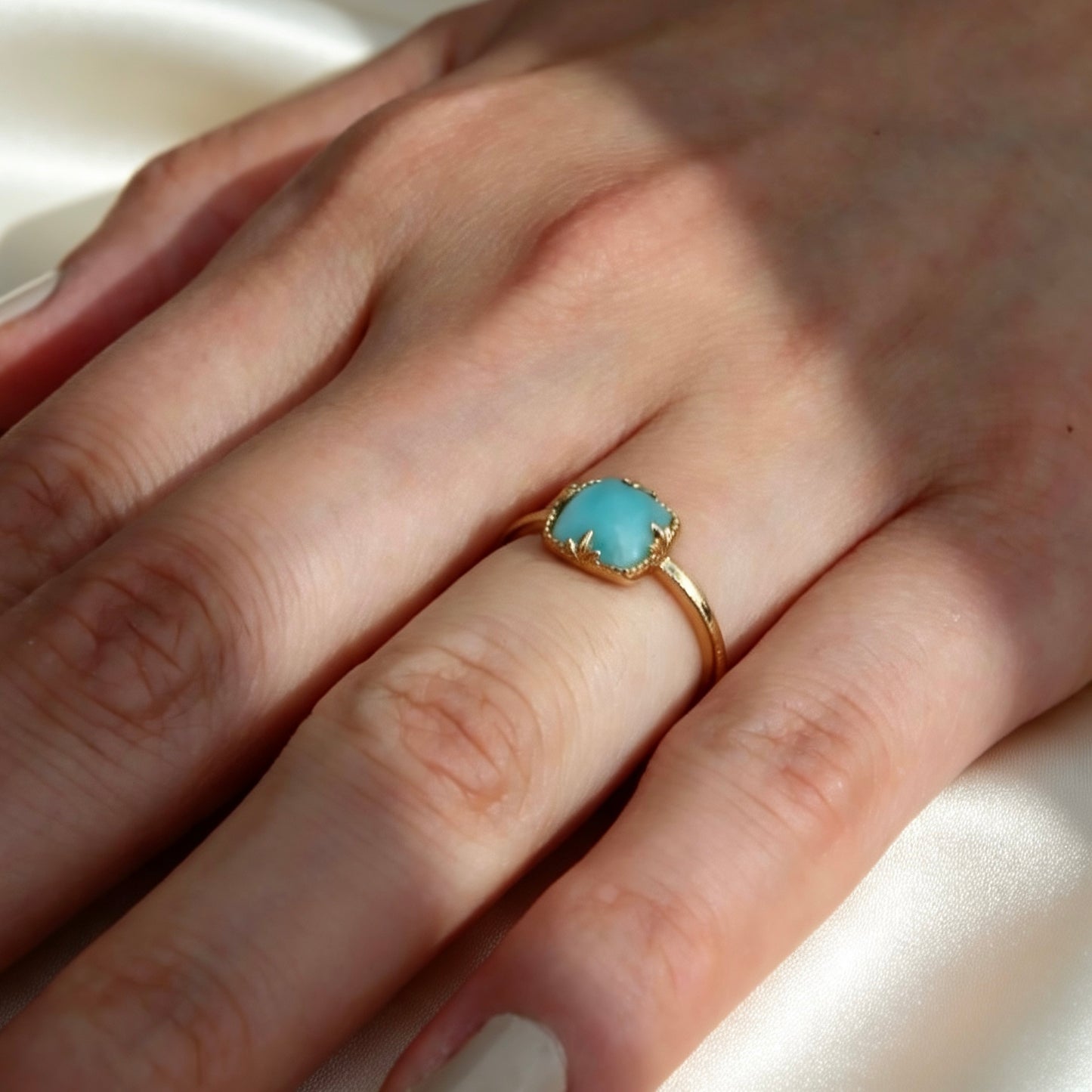 Bague en amazonite S925