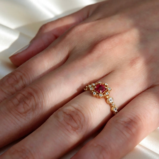 Bague Rubis Naturel Argent 925